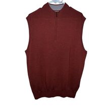 Peter Millar Merino Wool 1/4 Zip Golf Sweater Vest Men’s Large Red Wine ... - $649.12 MXN