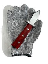 Oyster Shucking Knife With Glove Cut Level 5 Protection Food Grade Glove EN388 - £11.12 GBP