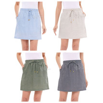 NWT Ellen Tracy Company Women&#39;s Soft Linen Summer Skort Skirt w/ built in Shorts - £23.59 GBP