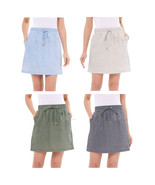 NWT Ellen Tracy Company Women&#39;s Soft Linen Summer Skort Skirt w/ built i... - £23.59 GBP