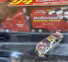 BILL ELLIOTT MCDONALDS  TRANSPORTER &amp; GOLD CAR 1:64  NIB Service Merch. ... - $17.41