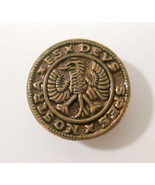 Vtg Brass Hessian Soldier Button Es Devs Spes Nostra Teutonic Eagle Appr... - £3.95 GBP