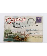 Vintage 1950&#39;s souvenir color folio postcard Chicago Illinois Parks - $9.99