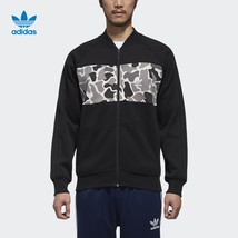 New Adidas Originals 2019 Zip Hoodie Black Camo Jacket For Men Sweater D... - $119.99