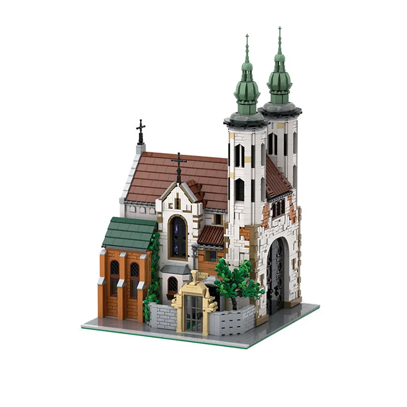 MOC Medieval Castle Street View House Andrews Church Building Block City - £245.17 GBP