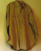 1954 US Army Air Defense Command Sgt. 1st Class Khaki Shirt 46 XXL 16 x ... - €21,57 EUR