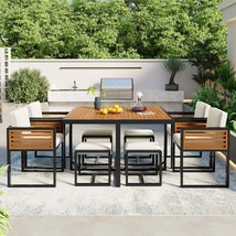 Acacia Patio Dining Set: 9-Piece Outdoor Set - £711.58 GBP