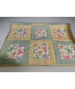 Vintage Handmade Quilt Pastel Ghingham Stripe Teddy Bears Quilt Baby Bla... - €55,36 EUR