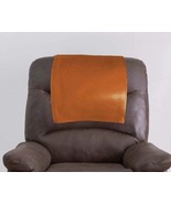 Tan Cover Furniture Recliner Headrest Slipcover Genuine Leather Chair - $44.65+