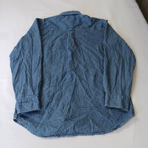 ManeX RN#104032 Men's Blue Cotton Long Sleeve Distressed Shirt Size Medium image 14