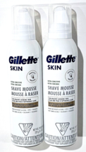 2 Bottles Gillette Skin Ultra Sensitive Shave Mousse Shea Butter Vitamin... - $23.99