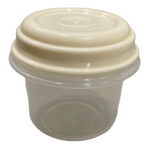 Vintage Rubbermaid Servin&#39; Saver #0 Round 1/2 Cup Snack Cup 0076 Almond Lid - £4.03 GBP