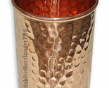 Pure Copper Water Glass Hammered Drinking Tumbler Ayurveda Health Benefi... - £6.35 GBP