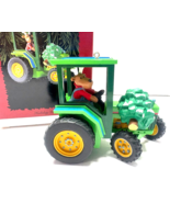 Hallmark Holiday Haul Green Tractor With Reindeer 1996 Ornament - $219.20 MXN