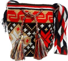 Handmade Wayuu Crochet Tote Bag, Woven Mochila, Colombian Tribal Bag, Be... - $96.04