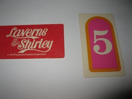 1977 Laverne &amp; Shirley Board Game Piece: single Game Card #5 - £0.79 GBP