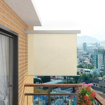 vidaXL Cream Retractable Side Awning 59x78 - Waterproof Canopy with Steel Frame - €117,11 EUR