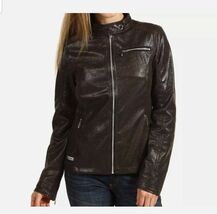 Spyder Easy Rider Women Motorcycle Soft Shell Jacket Doppio Crackle Brown M - $39.60