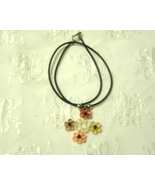 Handcrafted Four Corner Flower Necklace Paper Quill - £11.96 GBP