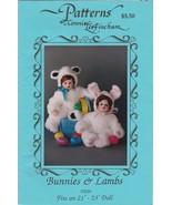 Patterns by Connie Lee Finchum P2229 ~ Bunnies &amp; Lambs ~ 21-23&quot; Doll ~ U... - €5,12 EUR