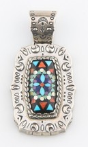 Carolyn Pollack Relios Inc. Sterling Silver Mosaic Muti Stone Pendant - £122.36 GBP