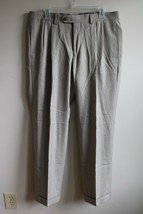 Lauren Ralph Lauren 34x30 Beige/Brown Pleat Cuffed Dress Pants - £23.25 GBP