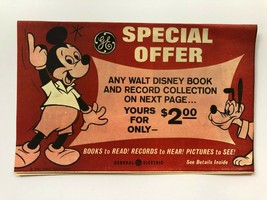 Vintage Walt Disney Mickey Pluto GE Special Offer Brochure 1971 Books Re... - £12.49 GBP