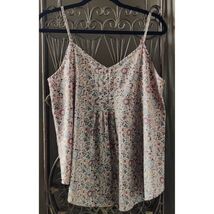 Women Nine Bird Sexy Floral Print Tops V-Neck Fresh Chiffon Sleeveless C... - €12,83 EUR