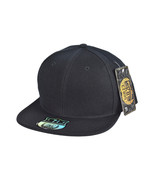 KB Ethos Solid Black Fitted Flat Bill Hat 7 3/4 New - $36.54 CAD