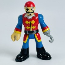 Imaginext Pirate with Hook Blue Red Fisher Price Toy Replacement Figure #B - £6.65 GBP