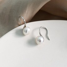 ASHIQI Natural Freshwater Pearl Drop Earrings Real 925 Sterling Silver Jewelry F - £13.88 GBP