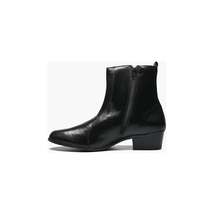 24855-001 Men's Stacy Adams Santos Side Zip Boot Soft Leather Black image 4