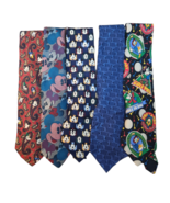 Lot Of 5 Mickey Mouse Men&#39;s Neck Ties - £10.28 GBP