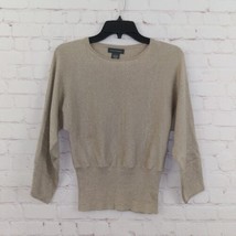 Banana Republic Top Womens Small Beige Silk 3/4 Sleeve Banded Waist Knit Classic - $19.99