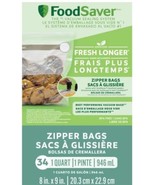 FoodSaver FreshSaver Quart-Sized Vacuum Zipper Bags - Pack of 34 - $656.30 MXN