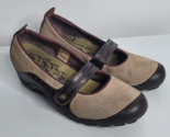 Merrell Womens US Size 11 Plaza Bandeau Mary Jane Shoes Taupe Brown Suede - $14.99