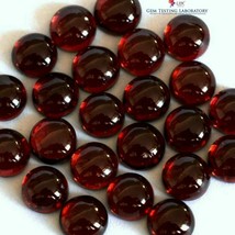 3x3 mm Round Natural Garnet Cabochon Loose Gemstone Lot 5 pcs - $7.91