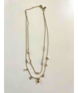 new COACH Signature Heart Logo Double Layer Necklace Adjust 16&quot;-18&quot; jewe... - €29,64 EUR