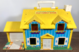 Fisher Price Little People 1969 Play Family House #952 Yellow Incomplete... - $39.59