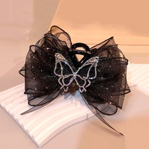 Dazzling Rhinestone Butterfly Organza Hair Claw - £4.31 GBP
