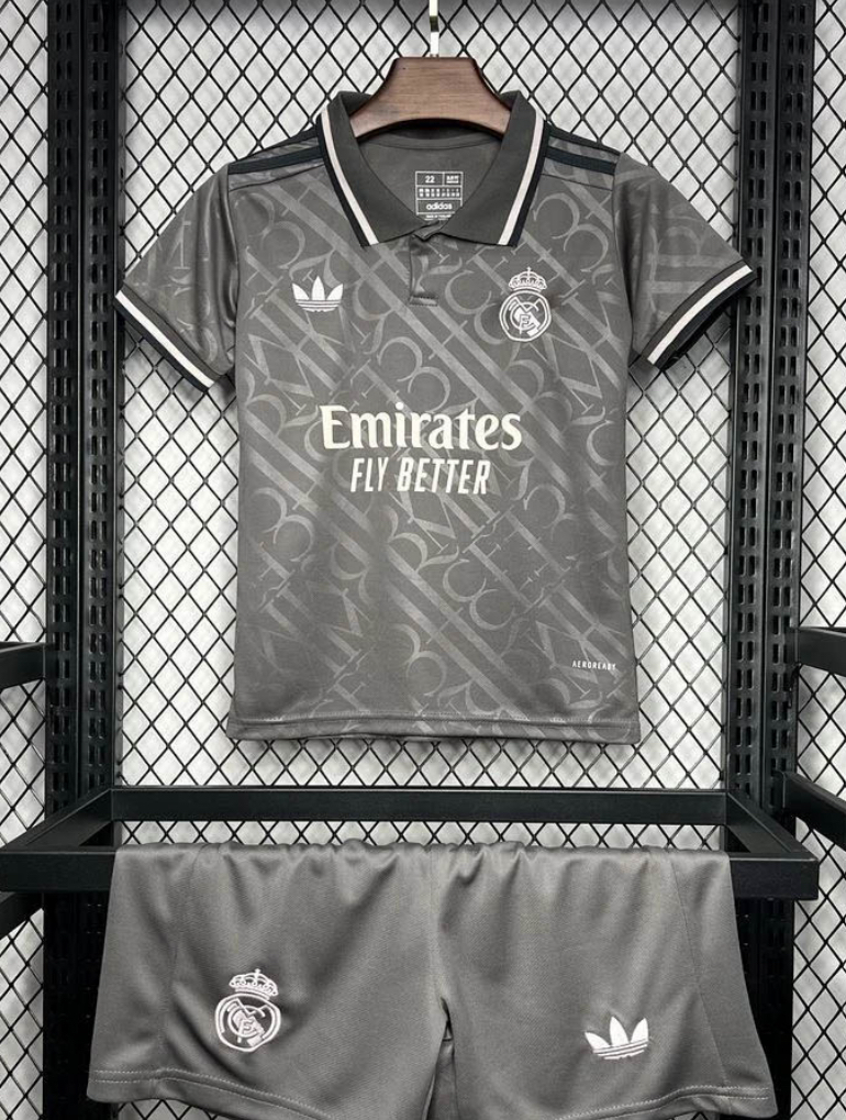 Real Madrid Third Full Kids Kit 2014/25 With Free Print Of Any Name & Number