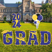 Grad Yard Sign 2024 with Stakes - Graduation Decorations Class of 2024 - Big Siz - £23.06 GBP