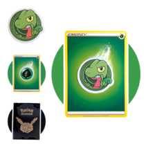 Anime Pokemon Vinyl Sticker (M05): Treecko with Grass Energy Card - $9.90