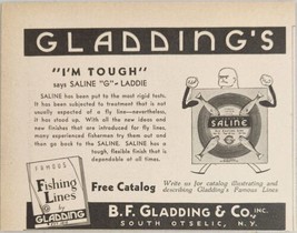1937 Print Ad Gladding Saline Fly Fishing Lines South Otselic,New York - £8.89 GBP