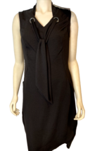 Joseph Ribkoff Black Sleeveless Shift Dress V Neck Size 10, NWT - £45.55 GBP