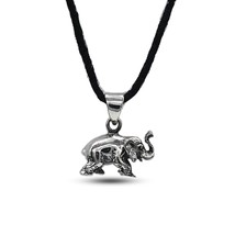 925 Real Silver Oxidized amazing unique trendy 3D Elephant Unisex Pendant - £25.76 GBP