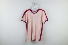 Vtg 40s 50s Mens S Distressed Rayon Knit Chain Stitch Baseball Jersey T-Shirt US - £85.30 GBP