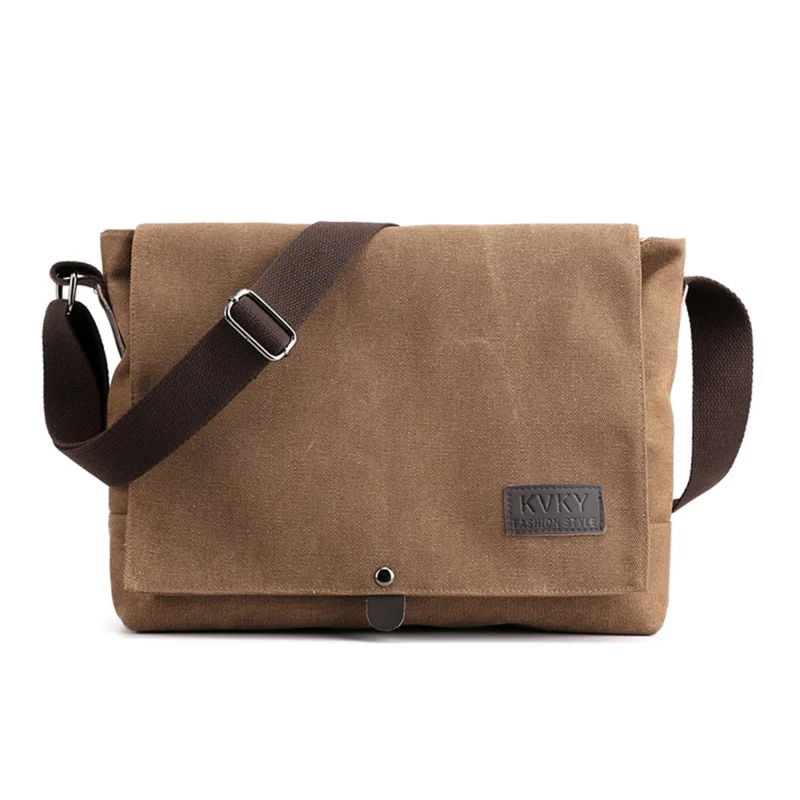 Men Bags Male Canvas Shoulder Bags Unisex Crossbody Messenger Bags Large... - $43.73