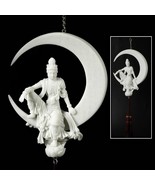 KWAN YIN WATER &amp; MOON DREAM CATCHER Hanging Tassel White Marble Resin St... - $553.36 MXN