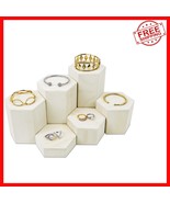 Lightweight 6-Pc Hexagon Risers for Jewelry &amp; Accessories - Wash White F... - $696.17 MXN